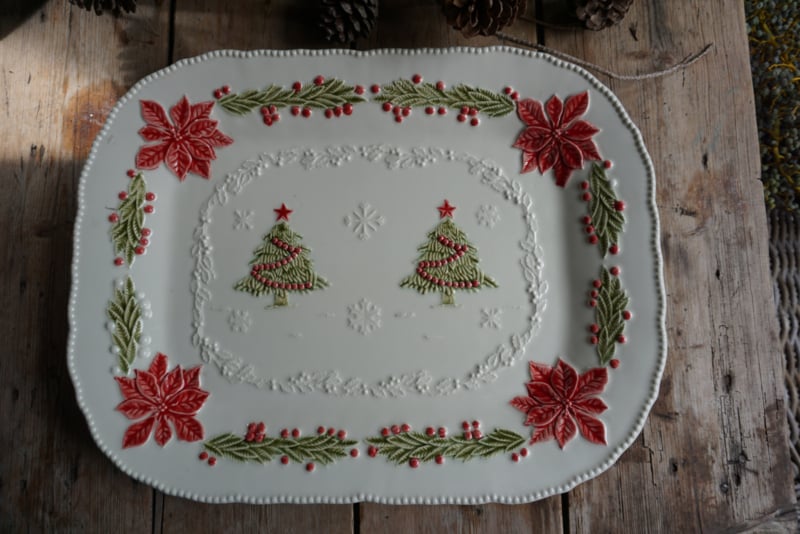 Plate christmas Bordallo Pinheiro