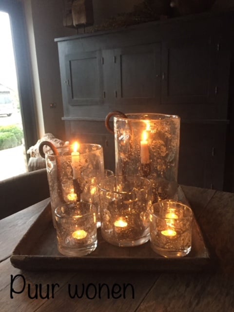 S-Hangkandelaar groot roest (27 cm)