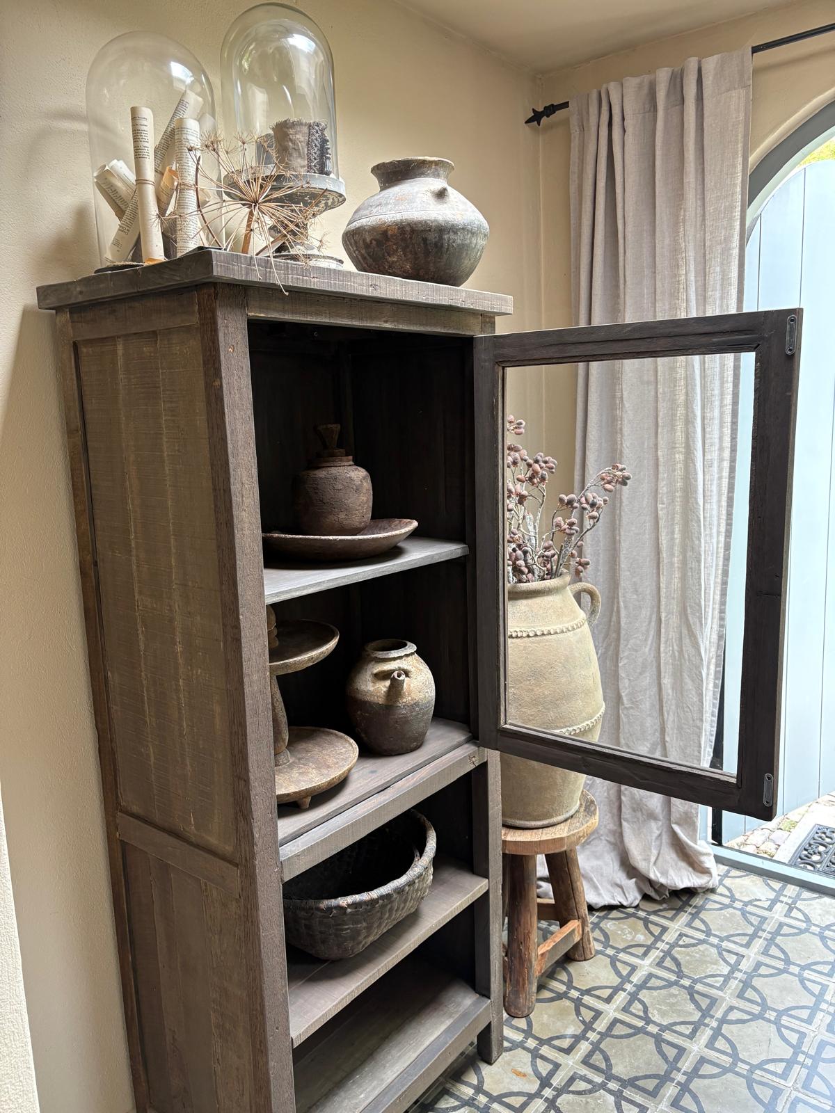 Vitrinekast Old Barn Collectie 70x44x162 cm