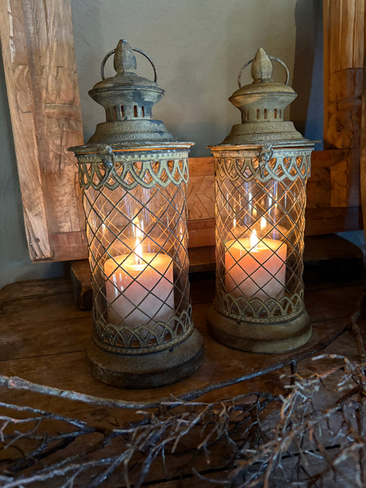 Lantaarn grijs 13 x 33 cm