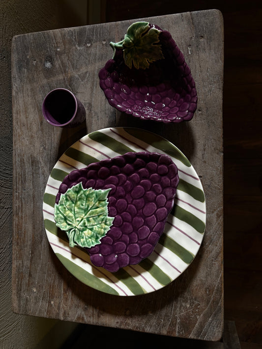 Bordallo dessert plate grapes