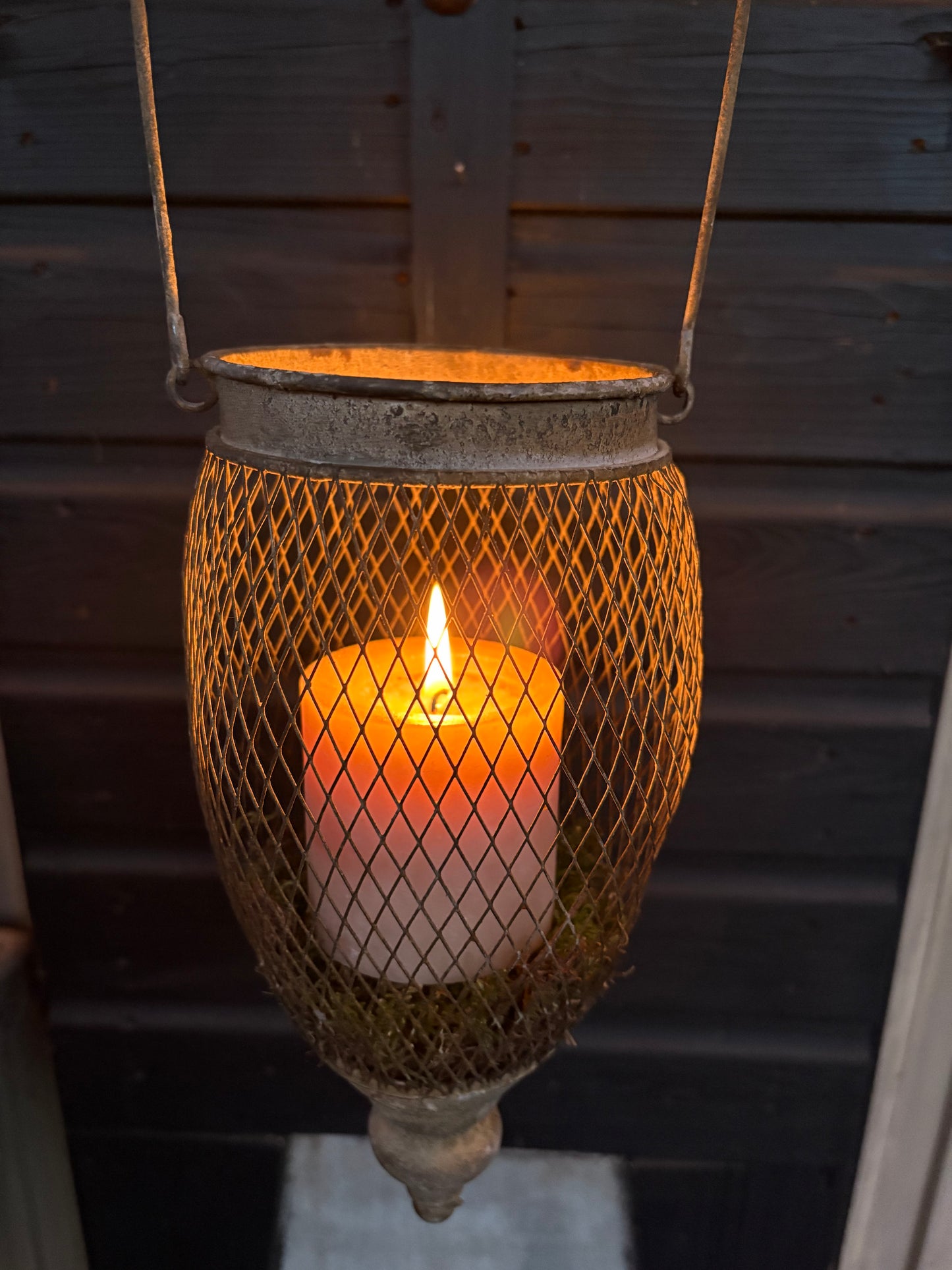 Windlicht in roestkleur