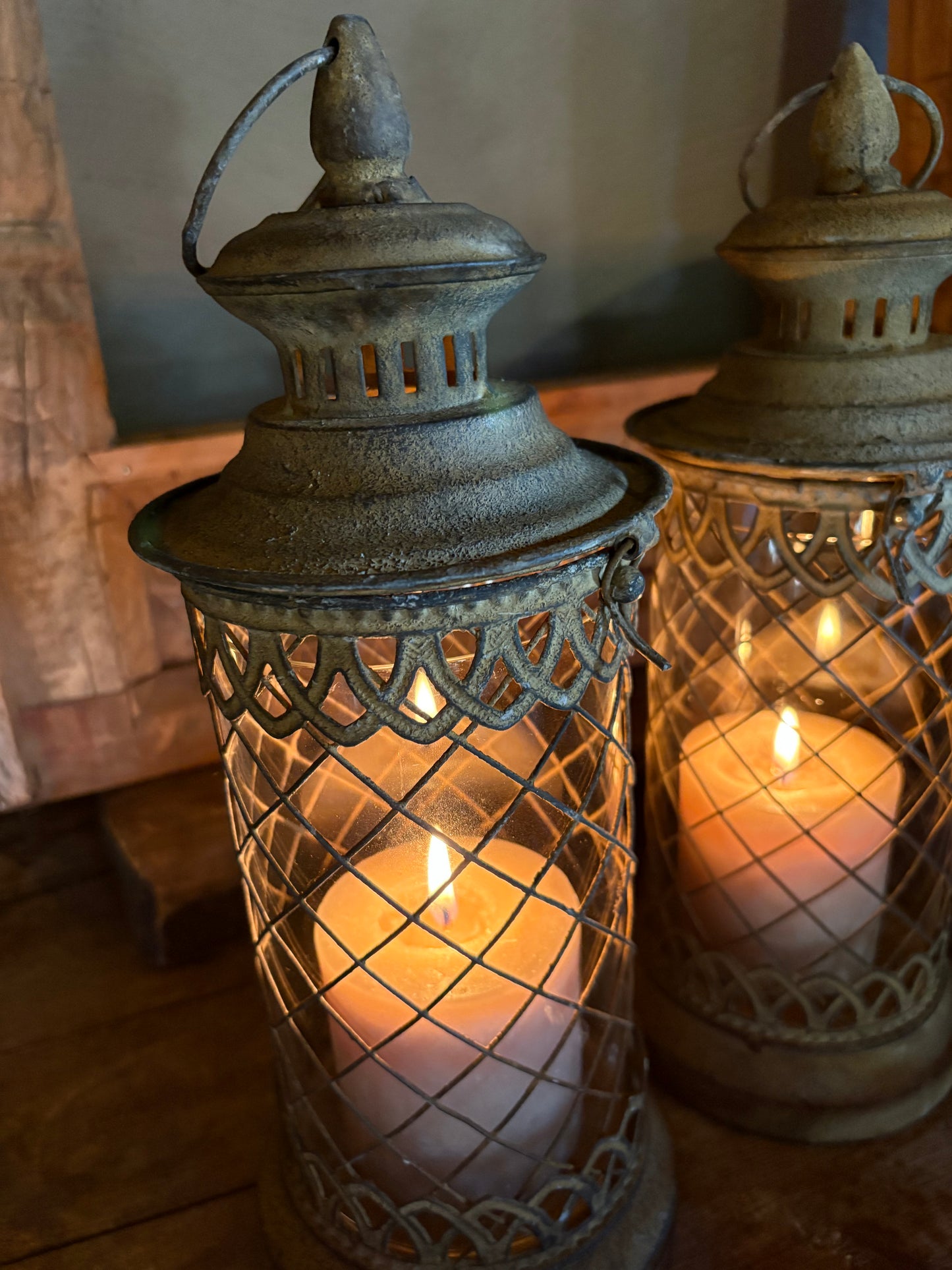 Lantaarn grijs 13 x 33 cm