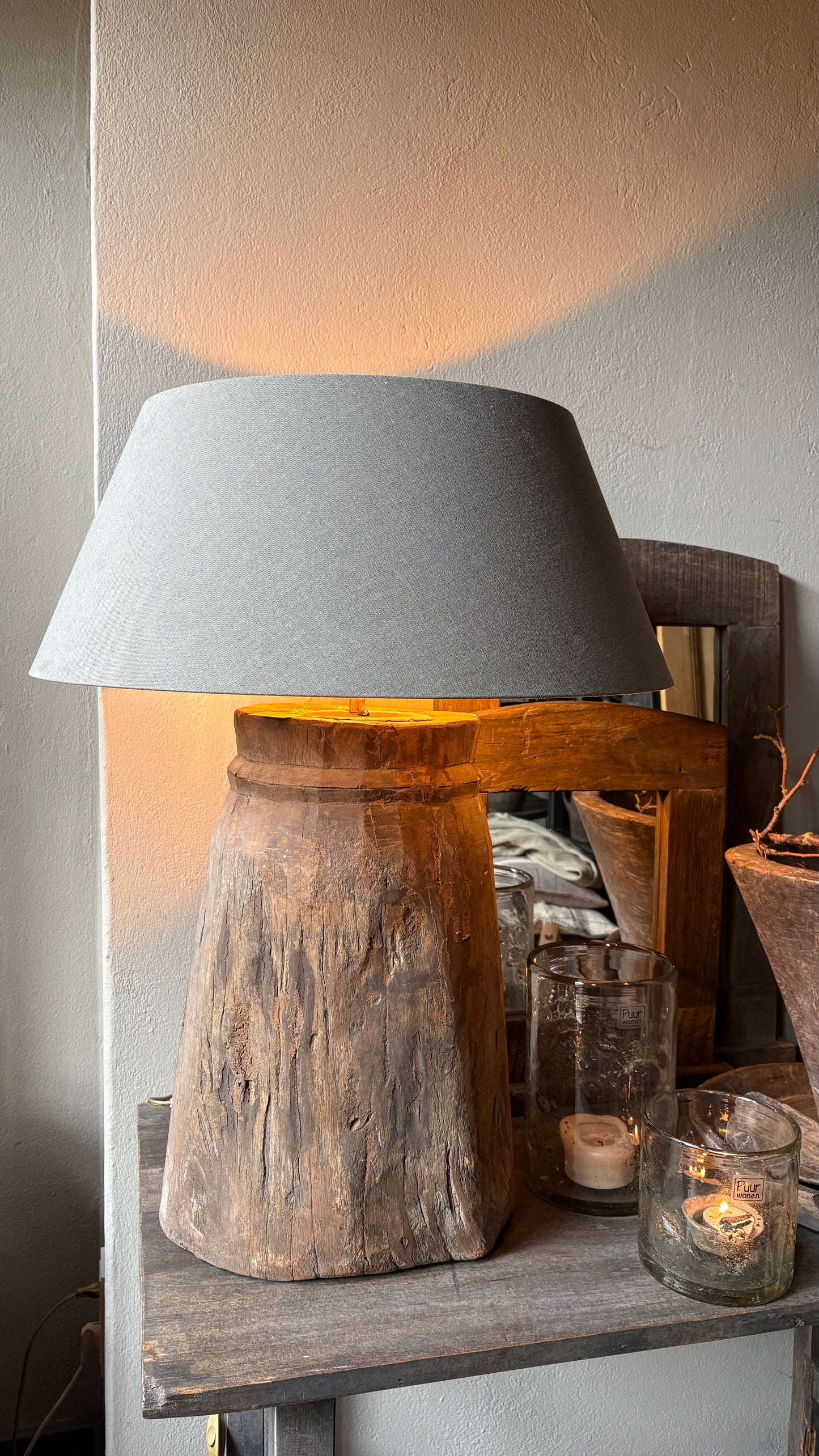 Lamp oude vijzel Aura Peeperkorn Interieur