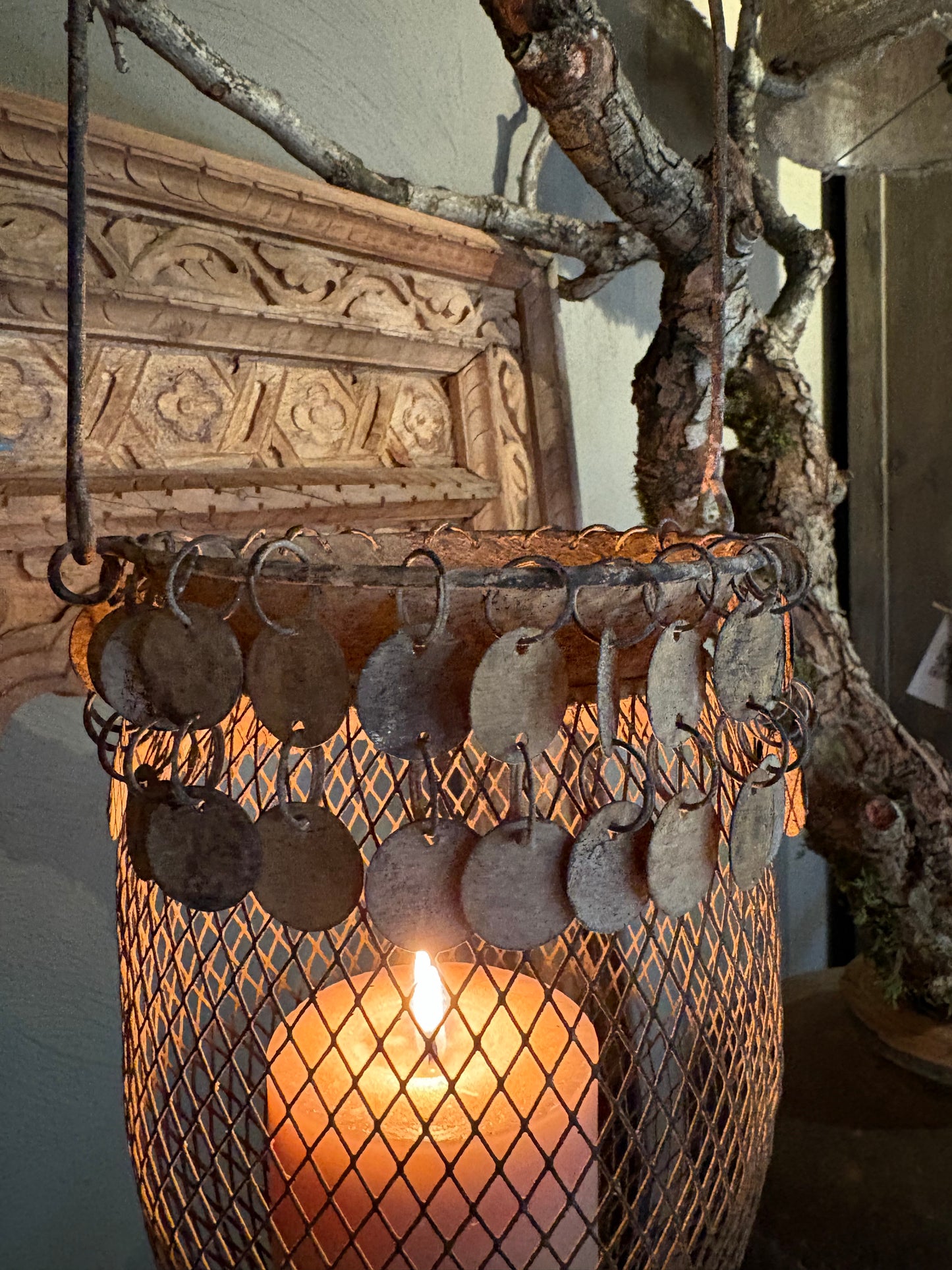 Windlicht roest 13 x 33 cm