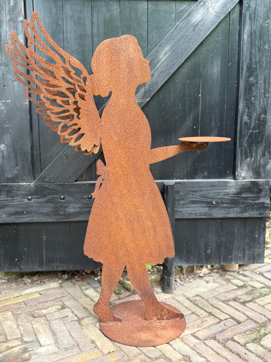 Engel met plateau roest 103 cm