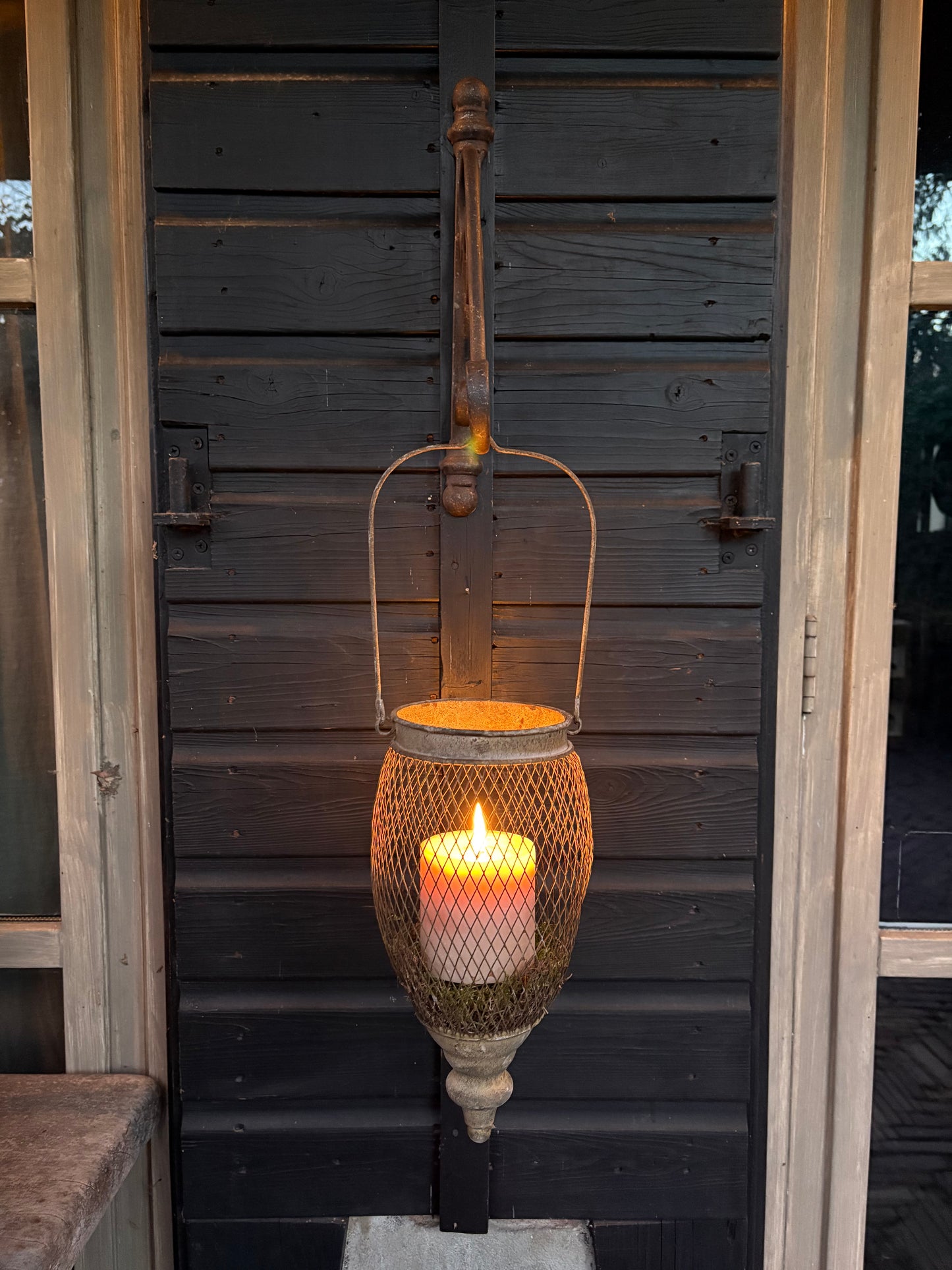 Windlicht in roestkleur