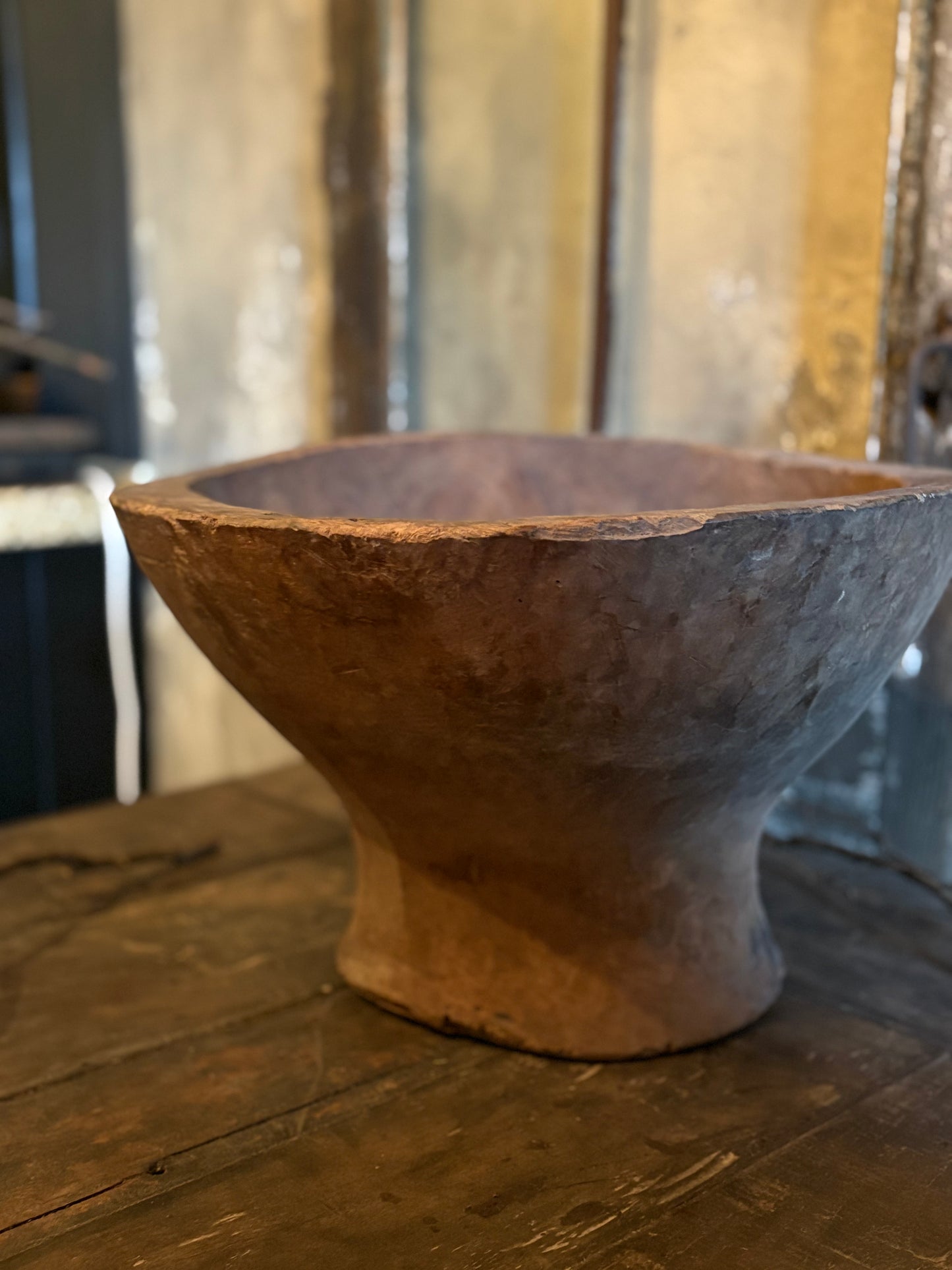 Authentieke houten schaal