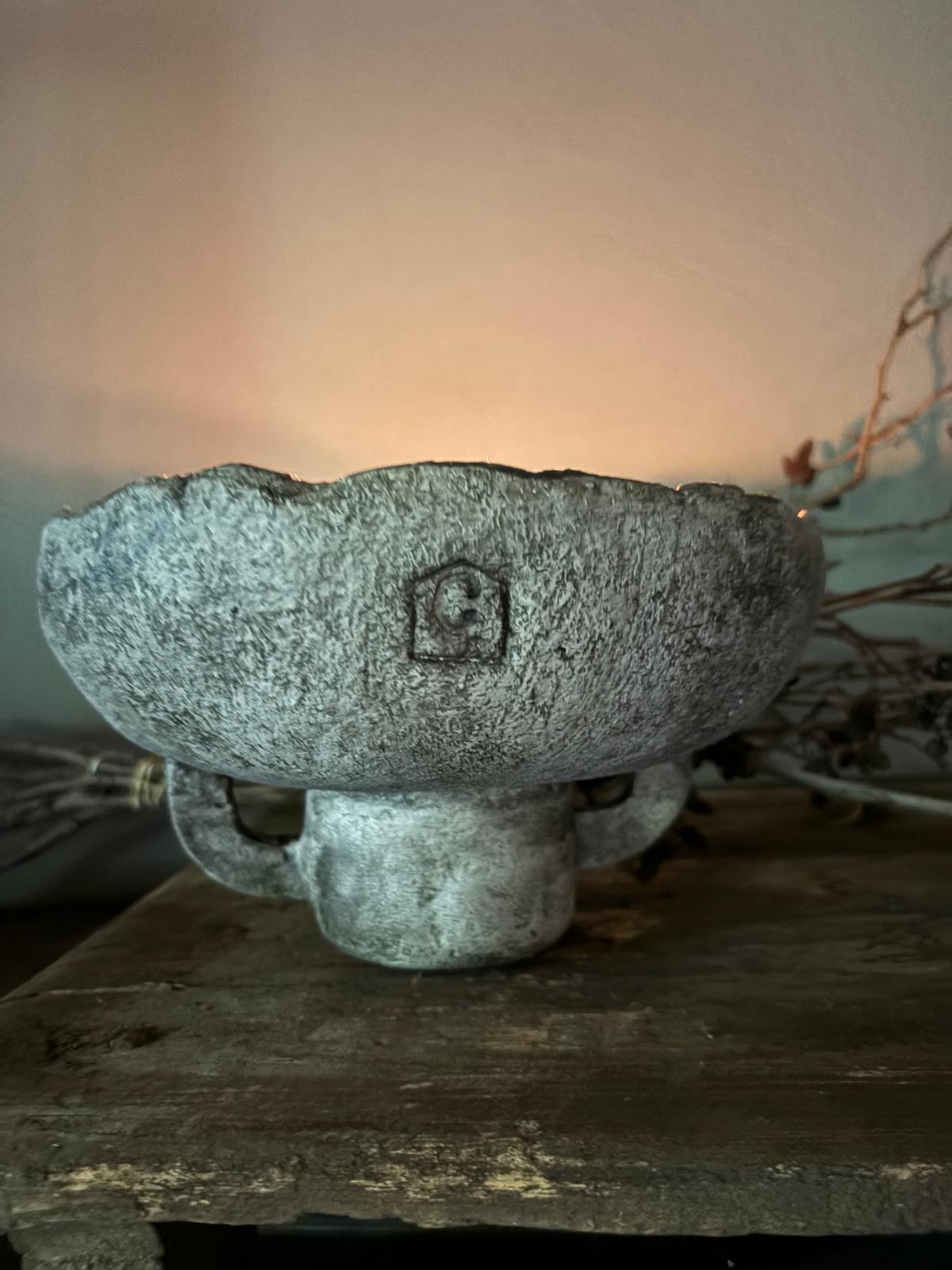 Schaal op voetstuk private label Catharina at Home 30 x 13 cm