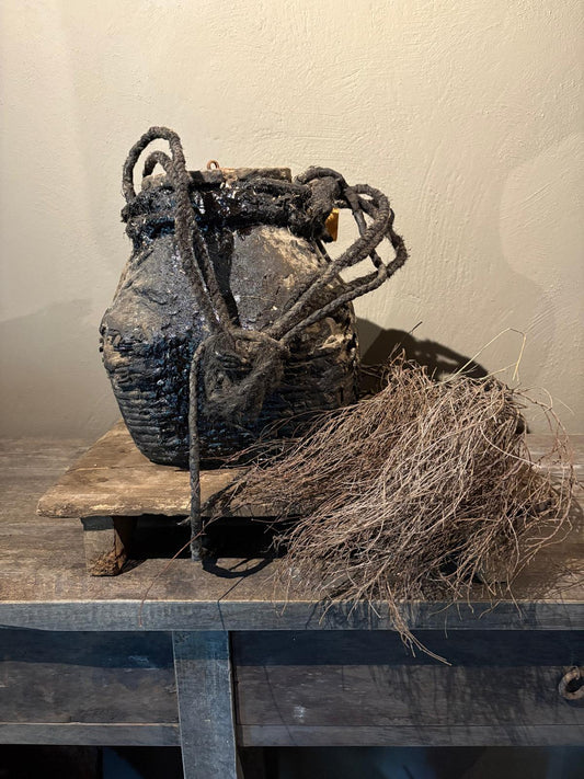 Brocante terriyaki mand met deksel