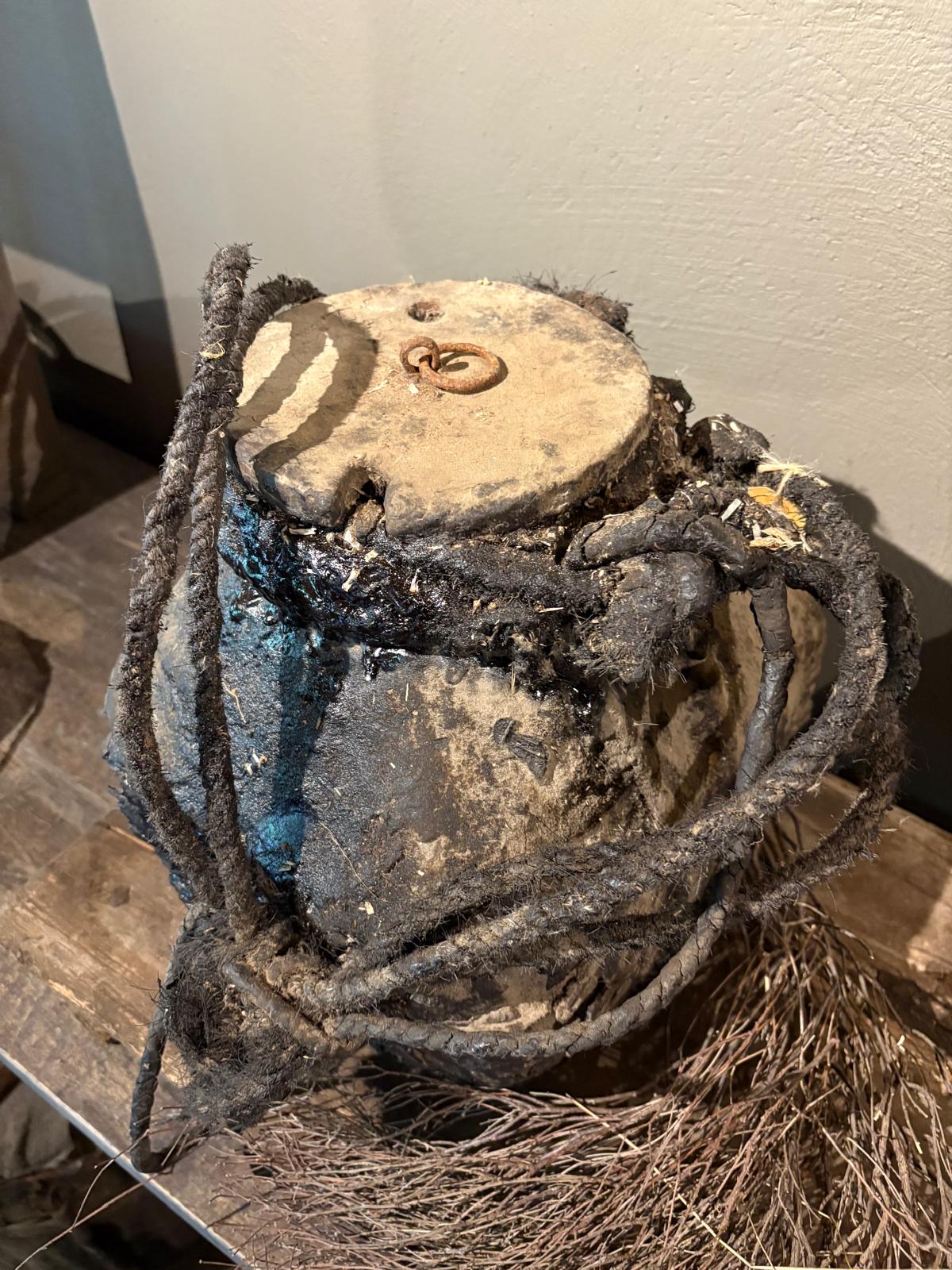 Brocante terriyaki mand met deksel