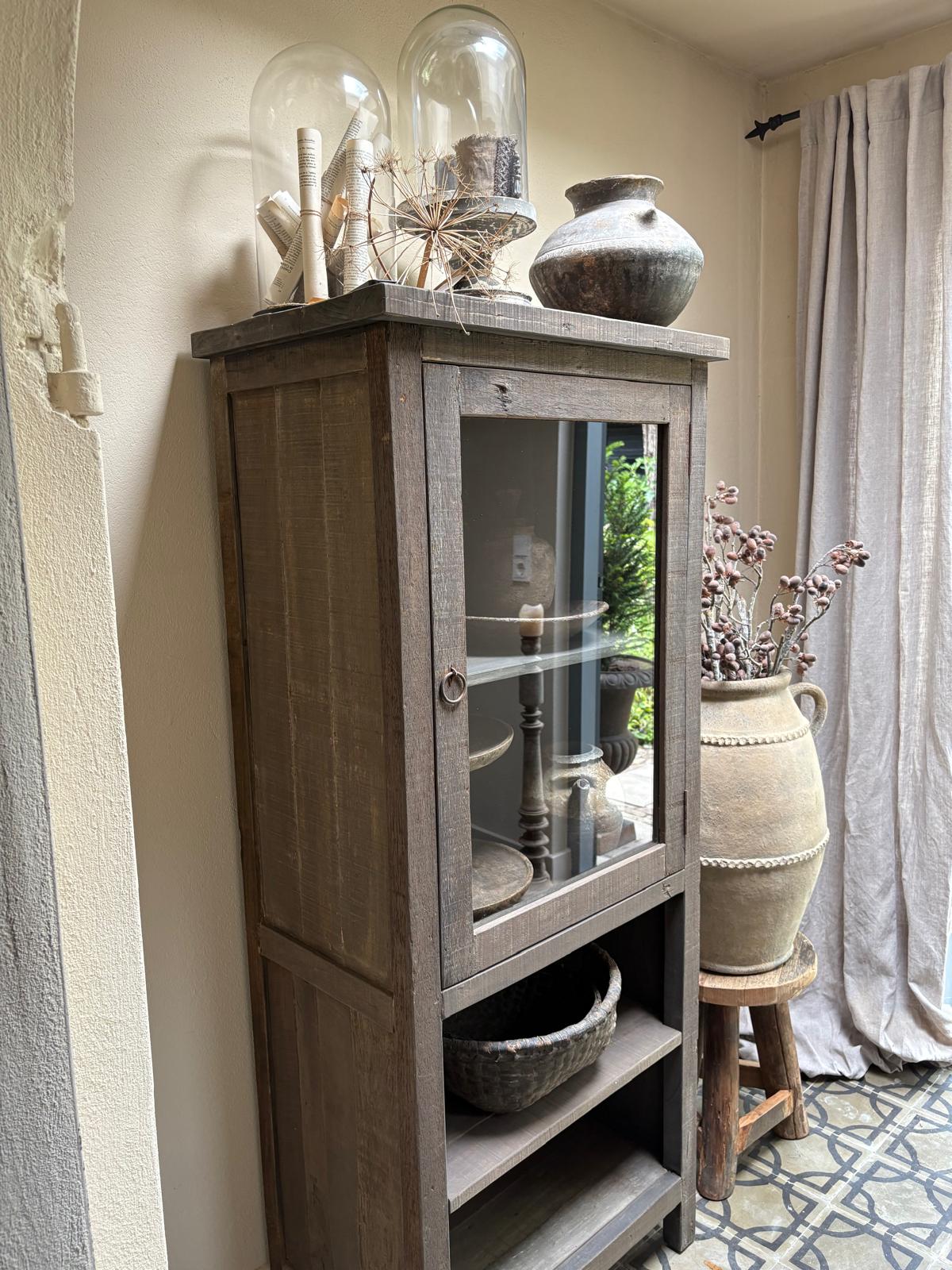 Vitrinekast Old Barn Collectie 70x44x162 cm