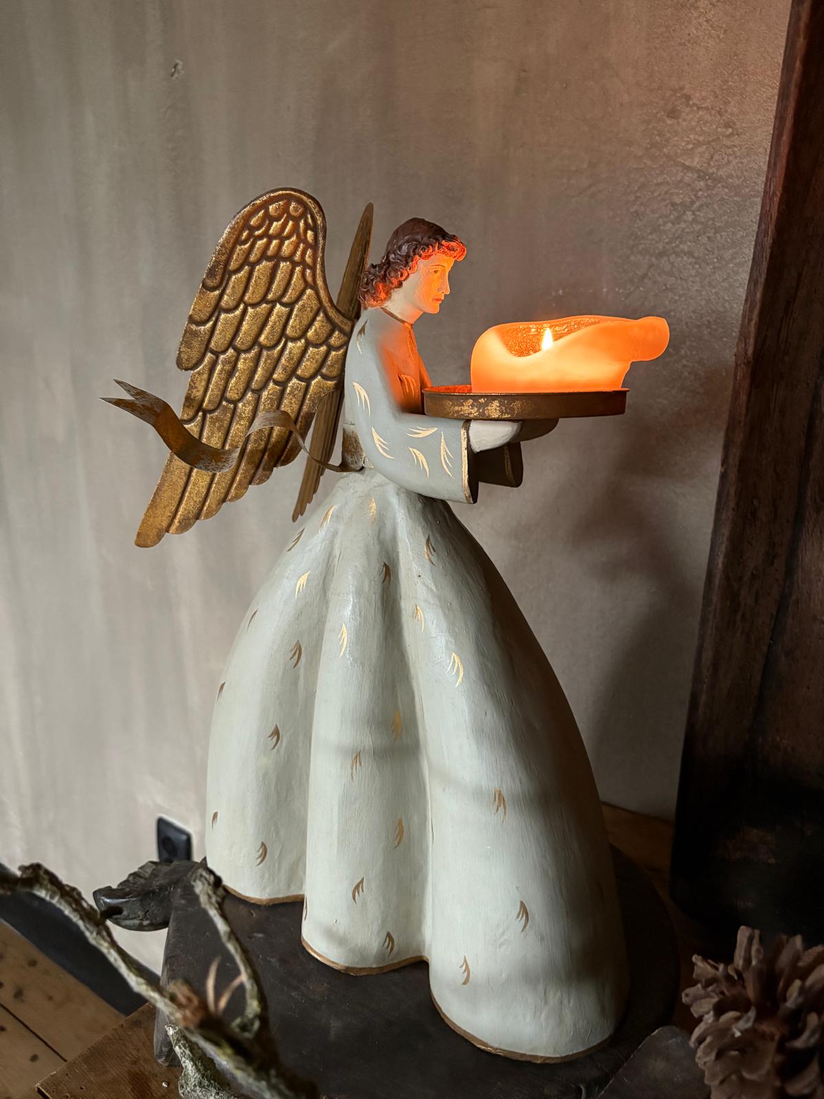 Handgemaakte engel grijs