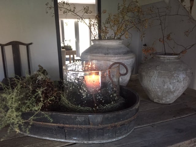 Kandelaar deluxe roest voor in windlicht 35/35