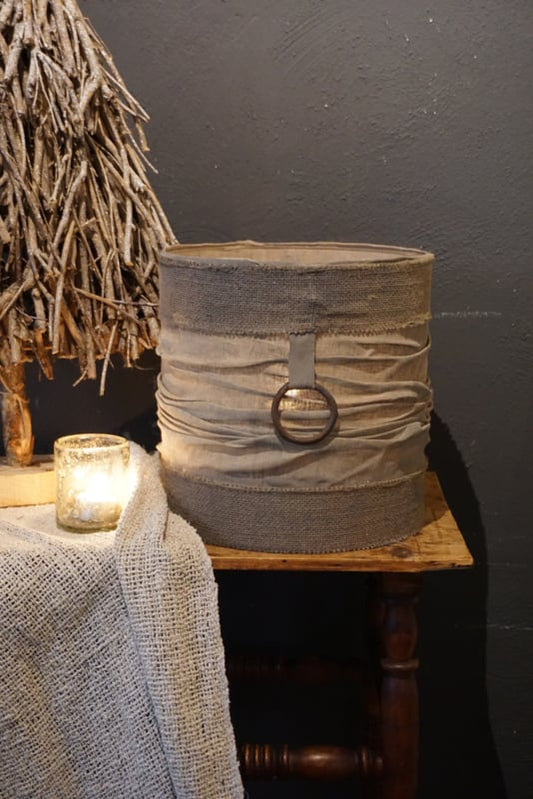 Windlicht met jute & ring